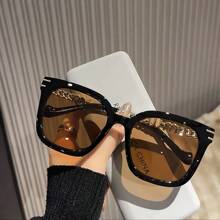 Shein - 1pair Unisex Square Large Frame Fashionable