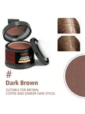 Shein - Dark Brown Root Cover Up Powder, Instantly Hair Coverage Hairline Powder Shadow Powder For Fills In Thinning Hairline With Soft Sponge Applicator Puff ,  Matching Mirror  Makeup Tool - Coffee Brown