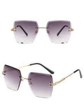 Shein - 1pc Square Rimless Personality Trendy Fashion Glasses