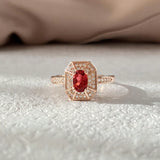 Shein Exclusive -  Natural Garnet Stone High-End S925 Silver Open Ring, Simple Style, Suitable For Women's Parties, Banquets, Dates And Valentine's Day Gifts