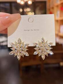 Shein - 1pair Snowflake Shaped Earrings