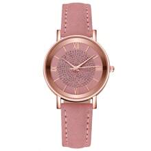 Shein - 1pc Set Luxury Women Watches For Quartz Full Brake Watch Women Leather Watch