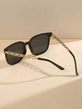 Shein - 1pc Vintage Chain Decor Fashionable Women's Sunglasses