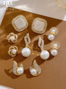 Shein - 5pairs Exquisite Earrings Set