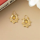 Shein - 1 Pair Of Women Gold Earrings French Metal Gold-Plated Hedgehog Clip-On Earrings Women Wedding Dress Earrings Jewelry