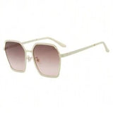 Shein - 1pc New Style High-Grade Metal Half Frame Sunglasses
