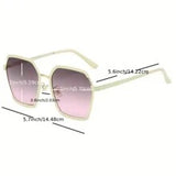Shein - 1pc New Style High-Grade Metal Half Frame Sunglasses