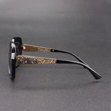 Shein - Luxury Brand Design Vintage Rhinestone Fashion Glasses Women Men Fashion Gradient Lens