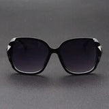 Shein - Luxury Brand Design Vintage Rhinestone Fashion Glasses Women Men Fashion Gradient Lens