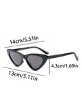 Shein - 1pc Retro Sunglasses European And American Fashion Cat-Eye Sunglasses