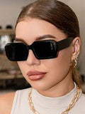 Shein - Vintage Square Y2k Sunglasses Men Women Plastic Retro Classic Design Outdoor Travel