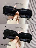 Shein - Vintage Square Y2k Sunglasses Men Women Plastic Retro Classic Design Outdoor Travel