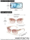 Shein - 1pair Faux Pearl Decor Cat Eye Sunglasses