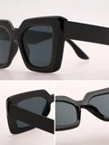 Shein - Geometric Frame Sunglasses Big Sunglasses