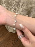 Shein Exclusive - A Exquisite Luxury S925 Sterling Silver Imitation Pearl Bracelet Gift For Girlfriend