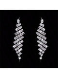 Shein - 1 Set Of Luxurious And High-End Shining Full Diamond Collarbone Necklace, Bracelet And Earrings Set, Suitable For Sending To Female Friends For Various High-End Party Occasions And Daily Wear.