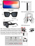 Shein - Geometric Frame Sunglasses Big Sunglasses