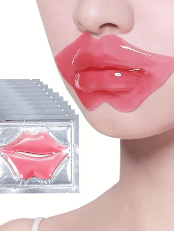 Shein - 10Pcs Hydrating Collagen Lip Masks For Women, Moisturizing Lip Gel Patches, Reduce Fine Lines And Dark Circles Around Lips