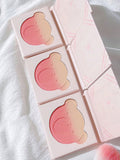 Shein - Blush Powder, 1Pc 2-Color Ombre Blush Palette Gradient Natural Long-Lasting Contouring Bronzing Pressed Powder Without Brush