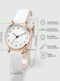 Shein - Ladies' Fashionable Simple Quartz Wristwatch   Infinity Symbol Bracelet Set (2Pcs/Set)