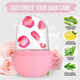 Shein - Rose Shape Silicone Face Roller, Ice Face Massager Cube, Eyes And Neck Roller, Reusable Facial Skin Care Tool, Ice Cube Roller To Tighten Skin & Eye Area
