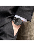 Shein- MEGIR Brand Business Men Watches Fashion Steel Mesh Strap Quartz Sports Wristwatch Waterproof