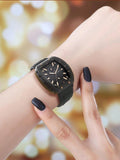 Shein - 1Pc Rebirth Brand Women'S Simple & Fashionable Silicone Strap Quartz Watch For Daily Decor And Wear
