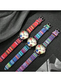 Shein - 1Pc/2Pcs/5Pcs Vintage Bohemian Women Quartz Watch Hippie Wristwatch Mother'S Day Gift