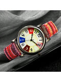 Shein - 1Pc/2Pcs/5Pcs Vintage Bohemian Women Quartz Watch Hippie Wristwatch Mother'S Day Gift