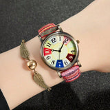 Shein - 1Pc/2Pcs/5Pcs Vintage Bohemian Women Quartz Watch Hippie Wristwatch Mother'S Day Gift