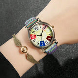 Shein - 1Pc/2Pcs/5Pcs Vintage Bohemian Women Quartz Watch Hippie Wristwatch Mother'S Day Gift