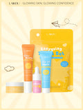 Shein - LAIKOU Easygoing Travel Set 4-Pcs Ceramide Barrier Repair Skincare Kit Mother's Day Gift Box Cleanser 15g Serum 6ml Cream 8g Sunscreen 15g