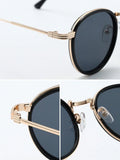 Shein - Vintage 1pc Women Round Frame Sunglasses