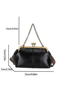 Shein- Fashion Retro Black Shoulder Bag Crossbody Bag With Bohemian Style