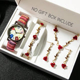 Shein - 1Pc/2Pcs/5Pcs Vintage Bohemian Women Quartz Watch Hippie Wristwatch Mother'S Day Gift