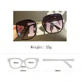 Shein - 2024 New Cat Eye BB Sunglasses, Women's Sunscreen And Anti-UV Large Frame