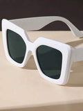 Shein - Geometric Frame Sunglasses Big Sunglasses Summer Beach Accessories