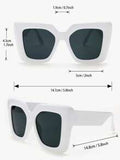 Shein - Geometric Frame Sunglasses Big Sunglasses Summer Beach Accessories