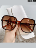 Shein - Square Rivet Sunglasses