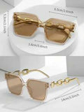 Shein - 1pcOversized Square Frame Tinted Lens Fashion Glasses