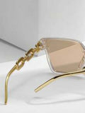 Shein - 1pcOversized Square Frame Tinted Lens Fashion Glasses