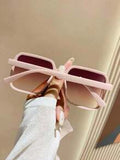 Shein - Elegant1pair Women Ombre Lens Square Frame Fashion Glasses