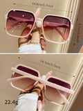 Shein - Elegant1pair Women Ombre Lens Square Frame Fashion Glasses