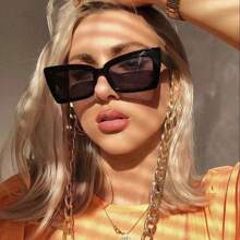 Shein - 1pc Square Shaped Women's Fashion Y2K Decor Street Style Glasses