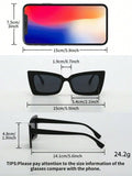 Shein - 1pc Square Shaped Women's Fashion Y2K Decor Street Style Glasses