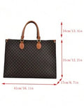 Shein - Autumn/Winter Fashion Trend Print, Four Seasons Versatile Travel Shopping Bag