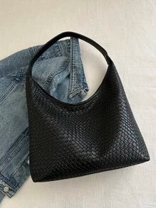 Shein - 2024 Fashion Solid Color Popular Commuting Tote Bag