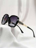 Shein - Elegant 1pc Women's Uv-Proof Pc Oversize Sunglasses With Rhinestone Decoration Sunglasses