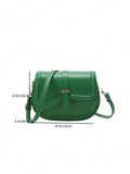 Shein - Half-Moon Flap Crossbody Bag