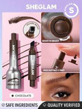 SHEGLAM - Brow-Fection Angled Brush & Dip-Chocolate Hair-Like Strokes Liquid Eyebrow Gel Pen Chocolate